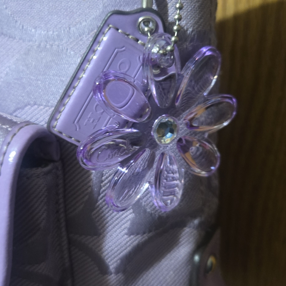 Coach Lavender Signature Jacquard Crossbody Bag - Picture 3 of 12